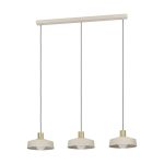 Eglo Pendel Lampe Valdiola Stål Slebet | IP20 - Egnet til 3x E27 